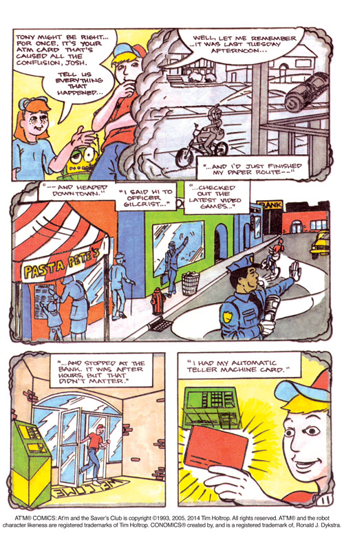 Preview a page of AT'M® Comics- At'm and the Saver's Club #1