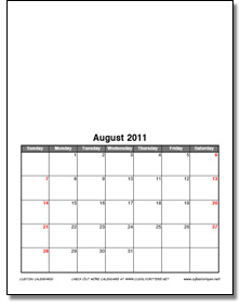 Custom Calendar-formal