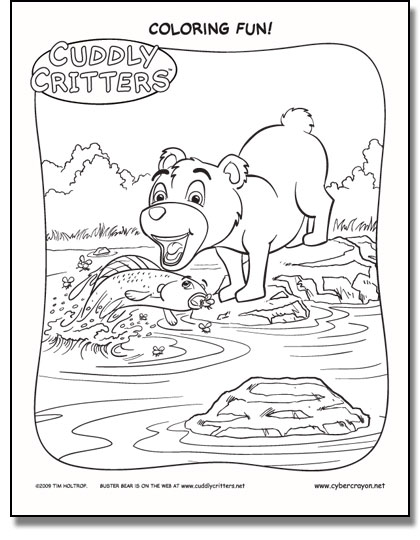 Preview of Coloring Fun! - Cuddly Critters™ own Buster Bear