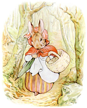 Illustration from the classic children's story The Tale Of Peter Rabbit, by Beatrix Potter