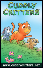 Ad for Cuddly Critters, www.cuddlycritters.net